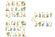 10 Watercolor Animal Alphabets., an Animal Illustration by TaPilipa (Thumbnail 8 of 11)