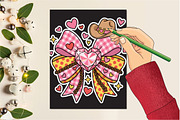 Valentine Bow, Love Bow, Heart Bow,, an Illustration by Designking (Thumbnail 2 of 4)