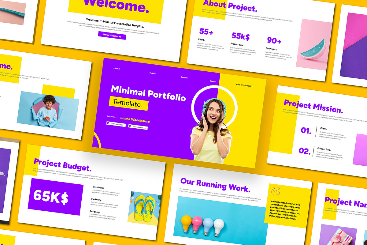Bold and Bright Portfolio, a Presentation Template by Mighty-Slide (Photo 1 of 5)