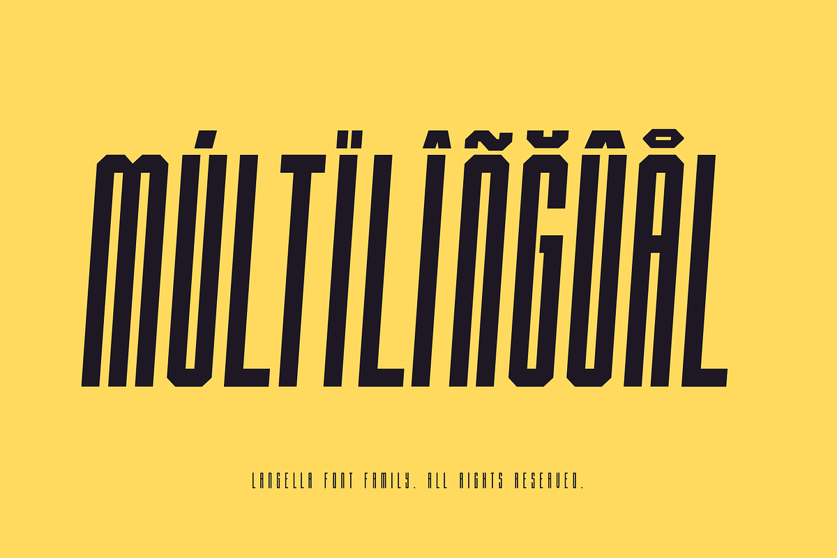 Langella Tall Font Family (16 Fonts), a Sans Serif Font by alpercakici (Photo 15 of 16)