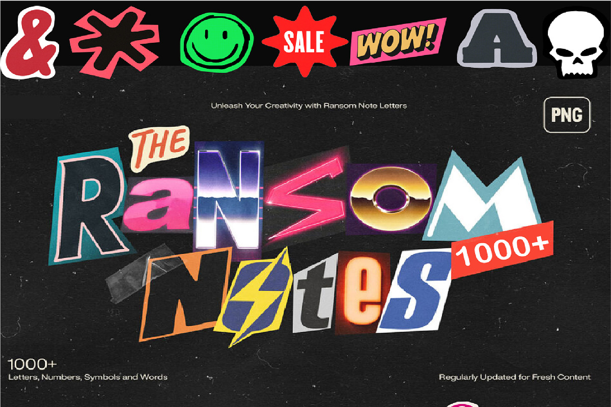 1000+ Printable Ransom Note Letters, an Object Graphic by Chipshpow Graphics (Photo 1 of 9)