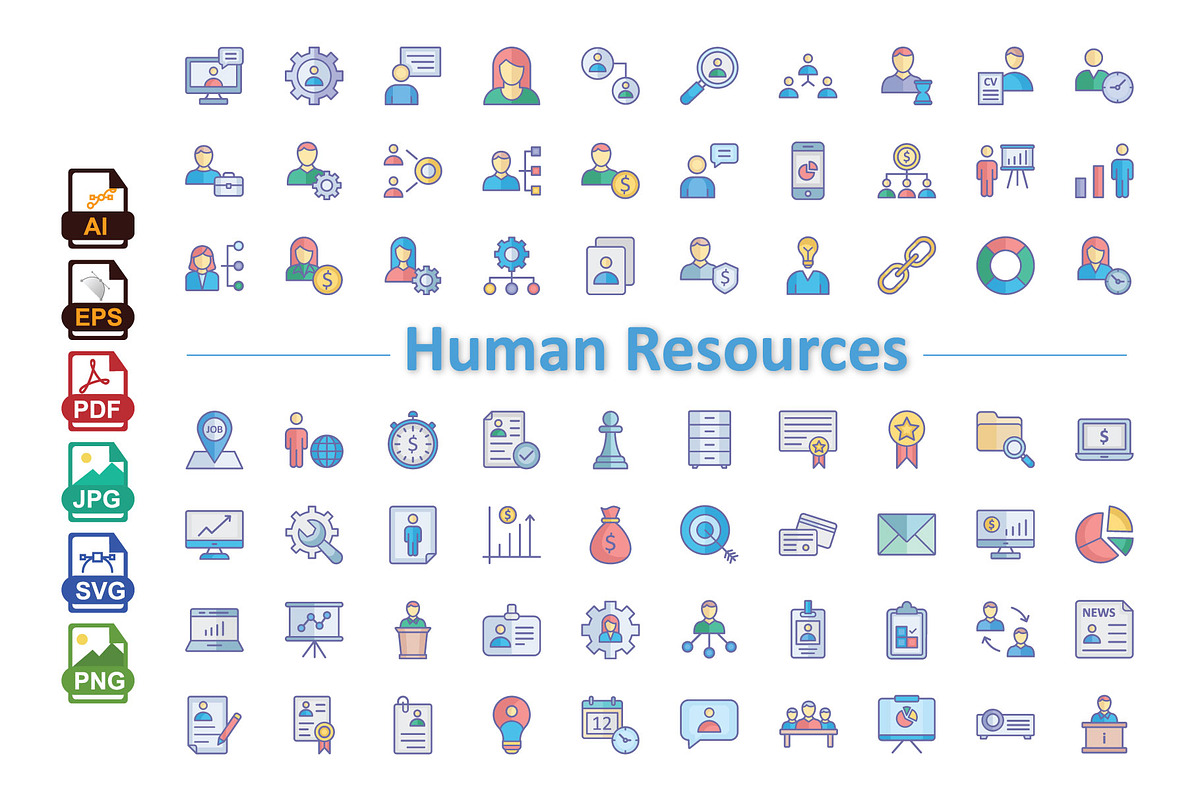 Professional Human Resources Icons, a Solid Icon by Vector Portal (Photo 1 of 5)