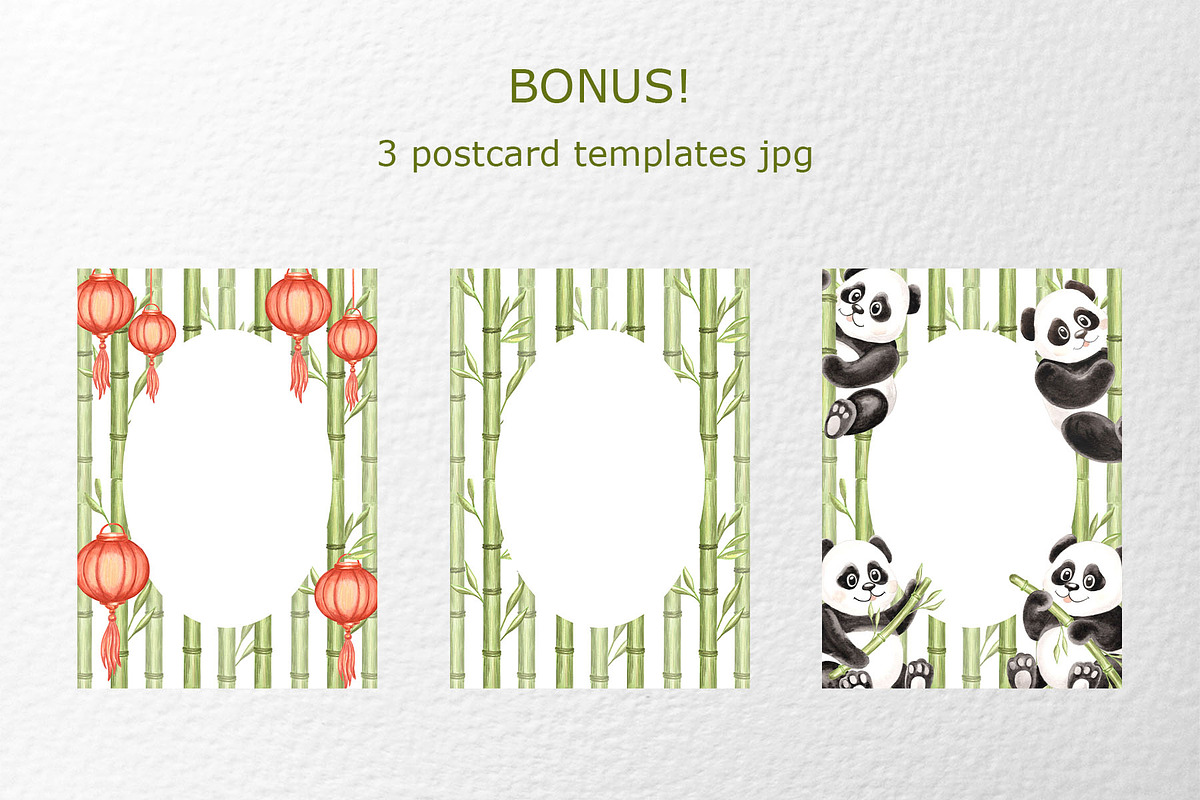 Cute pandas watercolor clipart set, an Animal Illustration by susie-p-art (Photo 14 of 14)
