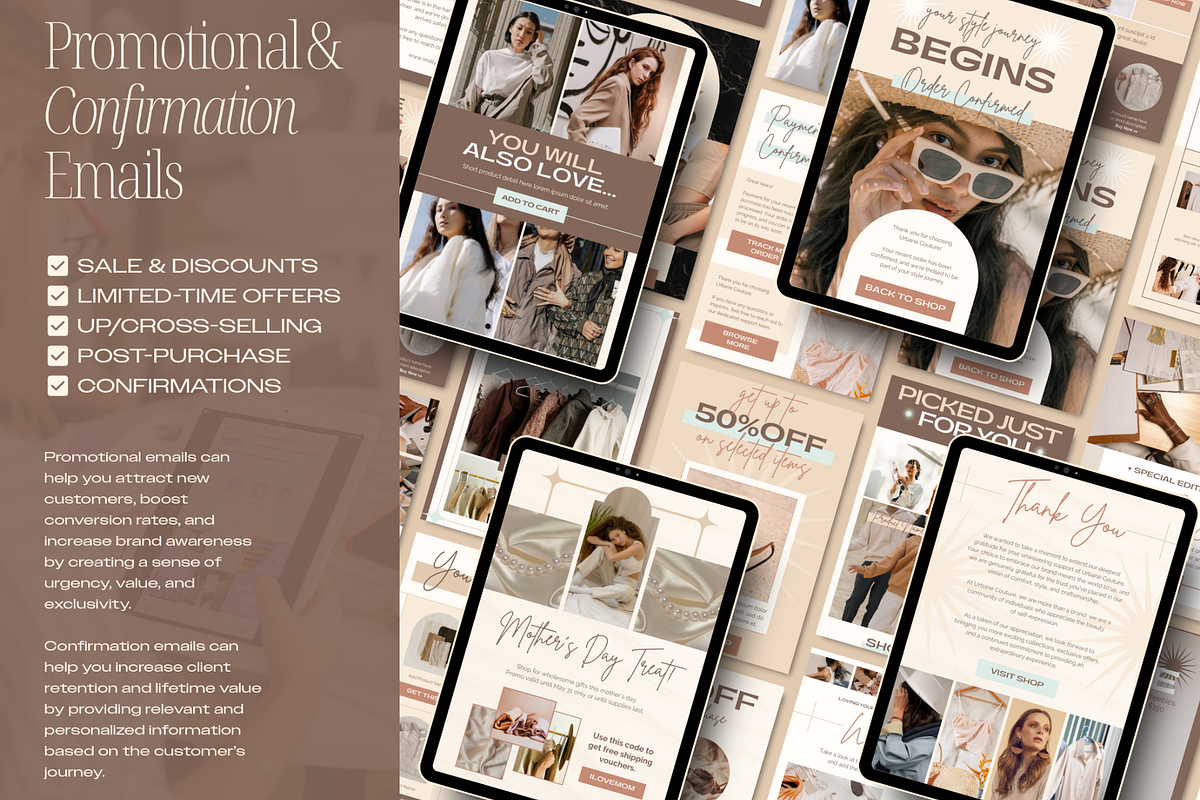 50 Fashion Ecommerce Emails Set, an Email Template by Creatif Foundry (Photo 5 of 9)