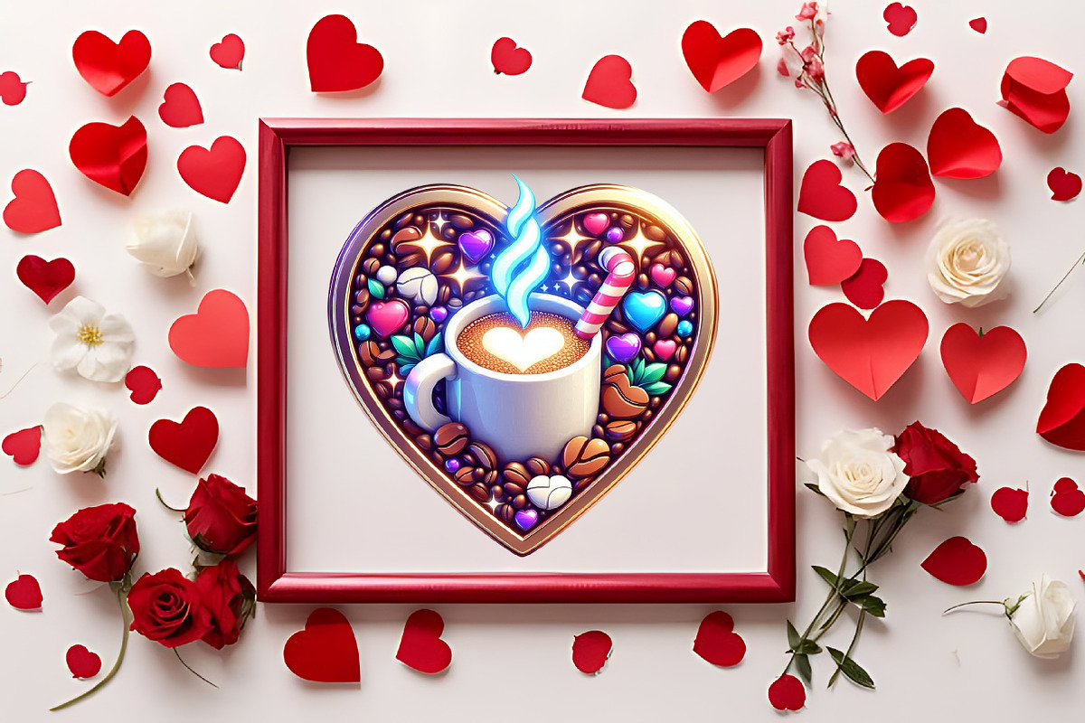 Coffee & Love Valentine Clipart Set, an Illustration by RobertsArt (Photo 4 of 7)