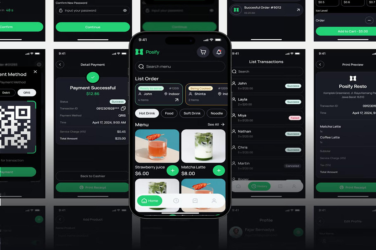 Posify - Mobile Point of Sale UI KIT, an UI Kit Template by Lumina_ui_ux202 (Photo 4 of 7)
