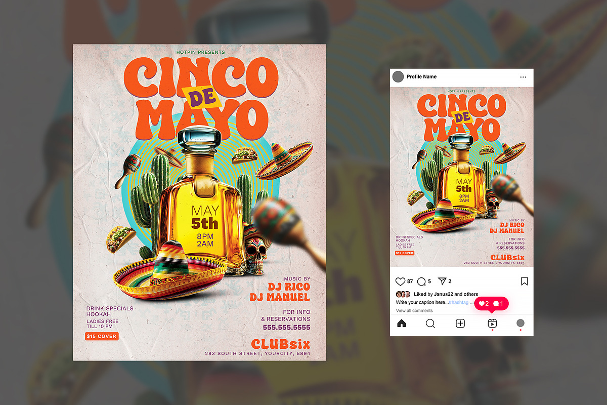 Cinco de Mayo Flyer Template, a Flyer Template by Hotpin (Photo 2 of 2)