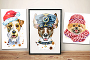 10 watercolor dog portraits, an Animal Illustration by Watercolor fantasy (Thumbnail 3 of 5)