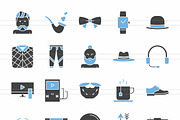 50 Hipster Blue & Black Icons, an Icon by IconBunny (Thumbnail 2 of 2)
