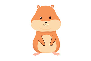 Cartoon hamster. Fluffy domestic pet, an Animal Illustration by the8monkey