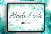 Procreate Alcohol Ink Brushes, a Brush Add-On by KsTumanova (Thumbnail 1 of 6)