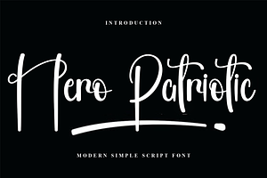 Hero Patriotic, a Handwritten Font by FreshTypeINK