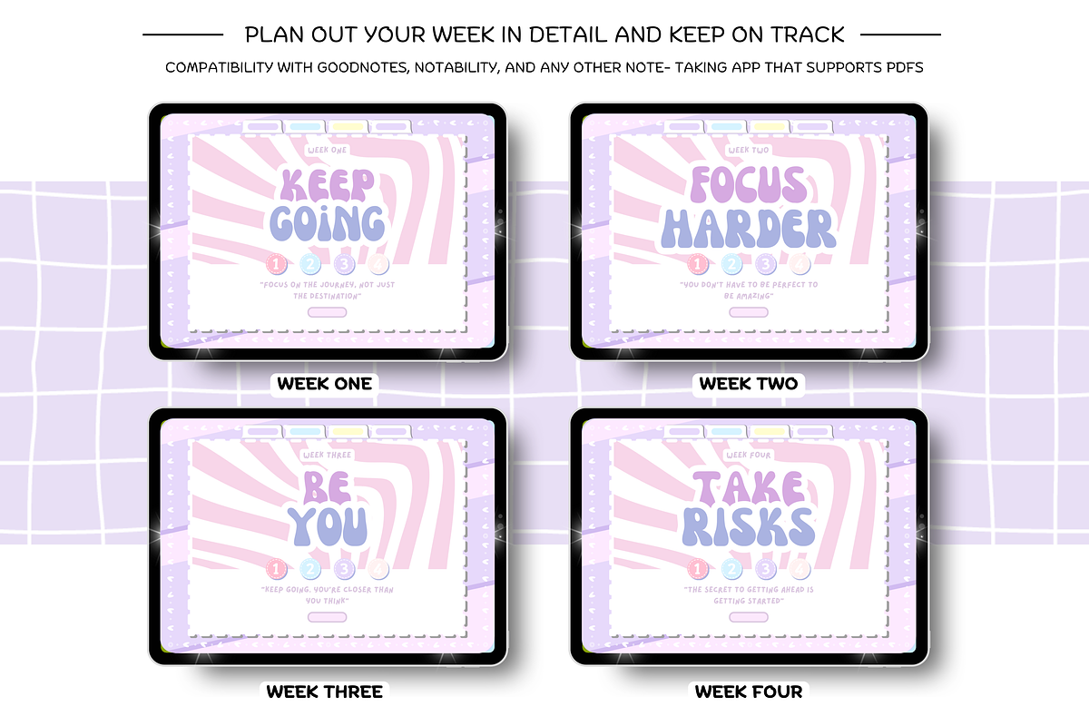 Purple Pastel Digital Planner, a Stationery Template by Tas Creative Studio (Photo 9 of 12)