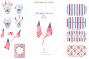 4th of July Hydrangea Clipart, a Graphic by LABFcreations (Thumbnail 2 of 4)