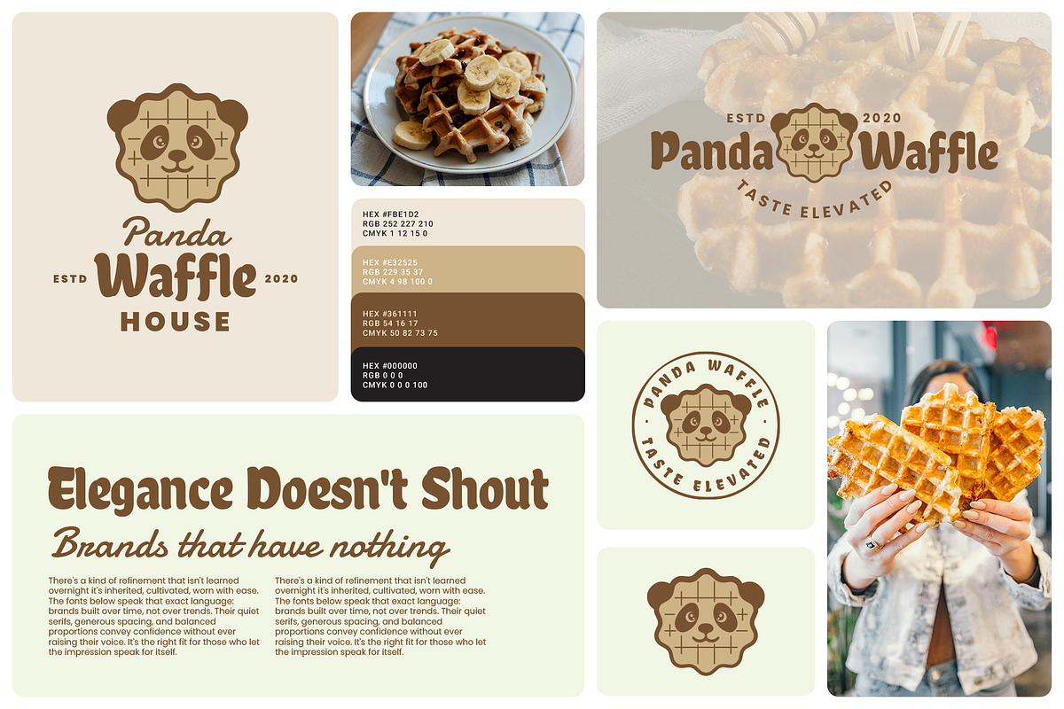 Panda Waffle Logo Template, a Branding & Logo Template by Headfonts (Photo 2 of 3)