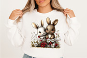 Whimsical Easter Bunny Couples PNG, an Illustration by Craft Nest (Thumbnail 8 of 8)
