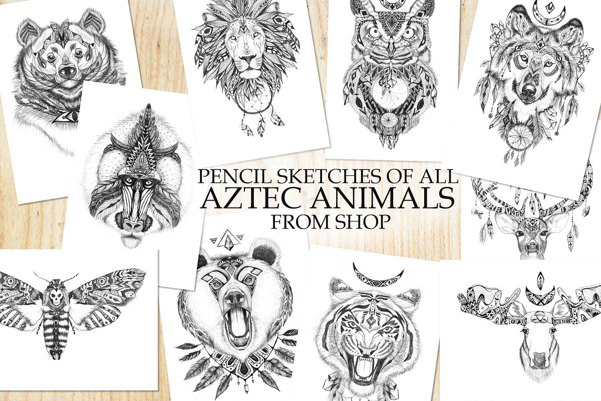 All tribal goods BUNDLE, an Animal Illustration by AnastasiaFears (Photo 2 of 17)
