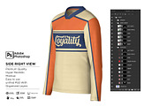 T-Shirt V-Neck Long Sleeve Mockup, a Shirt Mockup by Nanggroe Scripting (Thumbnail 6 of 7)