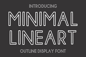 Minimal Line Art, a Sans Serif Font by Fourteen Letter