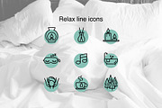 Relax line icons, an Outline Icon by Lyolya Profitrolya (Thumbnail 1 of 2)