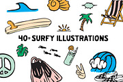 Hand Drawn Surf Illustrations, a Seasonal Illustration by ByStevie (Thumbnail 1 of 4)