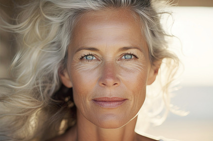 Serene Mature Woman Outdoors, a Person Photo by Iconogenic