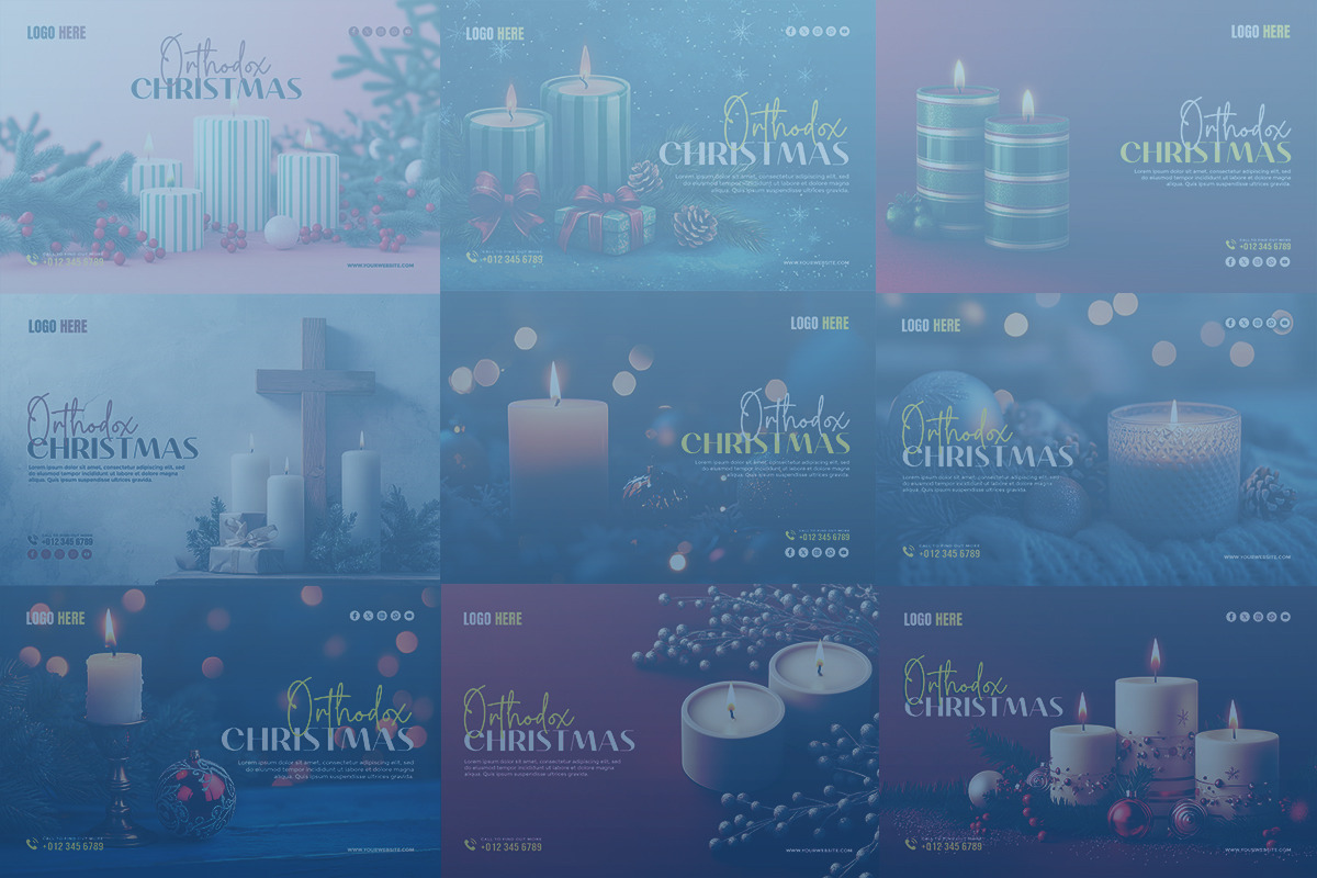 Orthodox Christmas Template Bundle, a Social Media Template by gstudiovect21 (Photo 3 of 7)