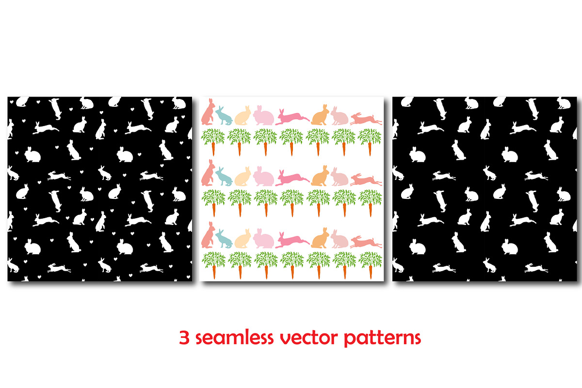 Rabbit vector silhouettes set, an Object Graphic by Orangepencil (Photo 4 of 4)