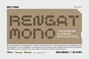 Rengat Mono - Modern Monospace Font, a Sans Serif Font by Drizy (Thumbnail 1 of 10)