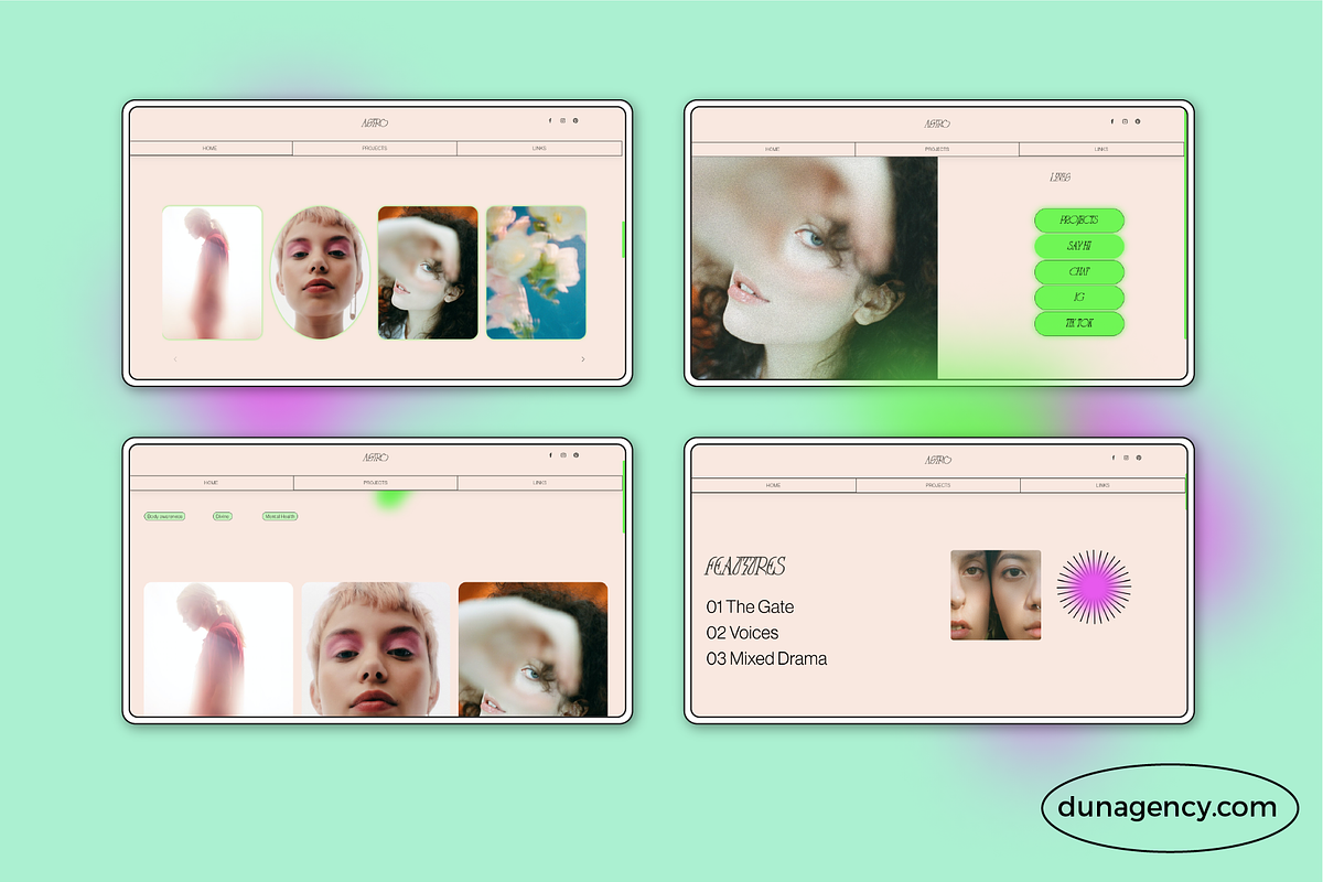 Squarespace Fluid Template: ASTRO ⓪, a Squarespace Template by dunagency (Photo 7 of 9)