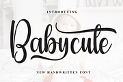 Babycute | Script Font, a Handwritten Font by Scratchones (Thumbnail 1 of 9)
