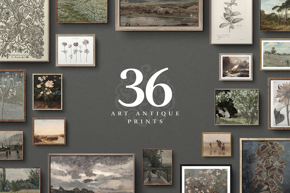 Art Antique Bundle. 36 Prints, a Background Graphic by Easybrandz (Photo 1 of 8)