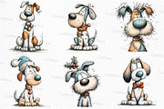 Whimsical Christmas Dog Clipart, an Illustration by Craft Nest (Thumbnail 5 of 6)
