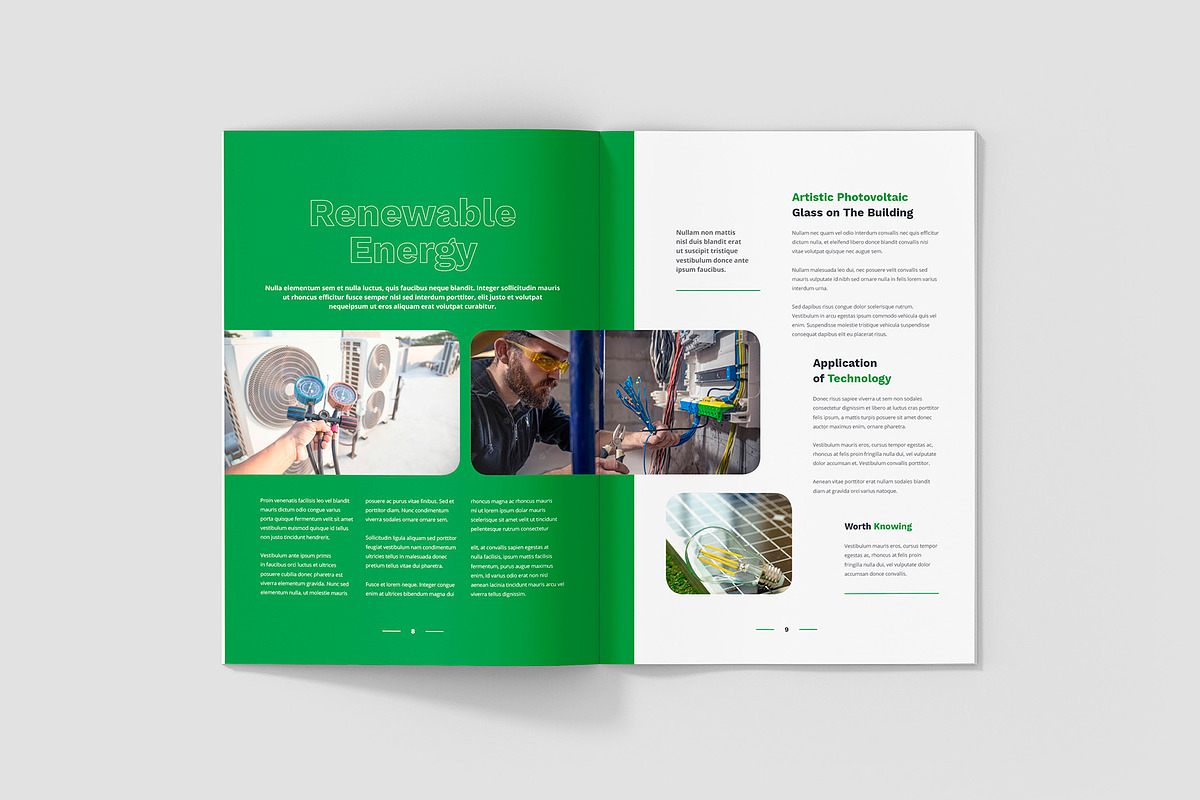 Solar Energy Magazine Canva Template, a Magazine Template by artbart (Photo 16 of 23)