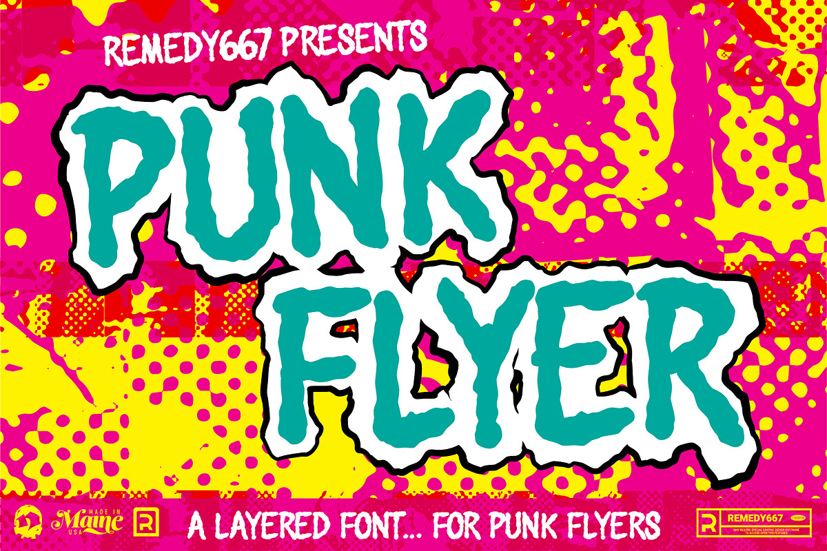 Punk Flyer - Zine Font, a Handwritten Font by Remedy667 (Photo 1 of 6)