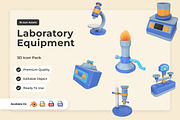 Laboratory Equipment 3D Icon Packs, a Technology Illustration by twinstd (Thumbnail 1 of 6)