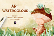 Art Watercolor - Brushes & Canvases, a Brush Add-On by polikarpovaart (Thumbnail 1 of 16)
