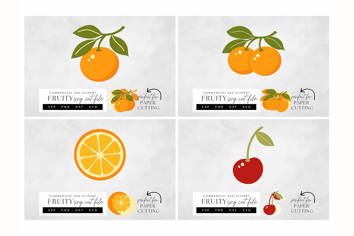 Fruit Papercraft SVG Cut Files, a Food Illustration by illuztrate (Photo 5 of 7)