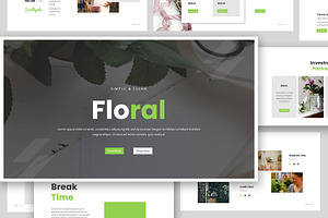 Florist Google Slides  Presentation, a Presentation Template by Giant Design
