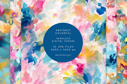 Abstract Colorful Patterns, a Pattern Graphic by PeDe Designs