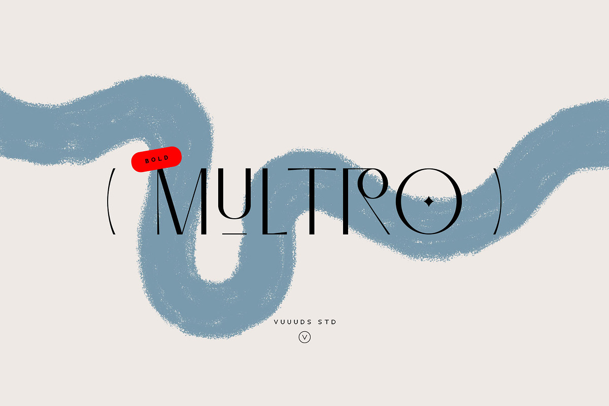 Multro Bold, a Sans Serif Font by vuuuds (Photo 1 of 11)