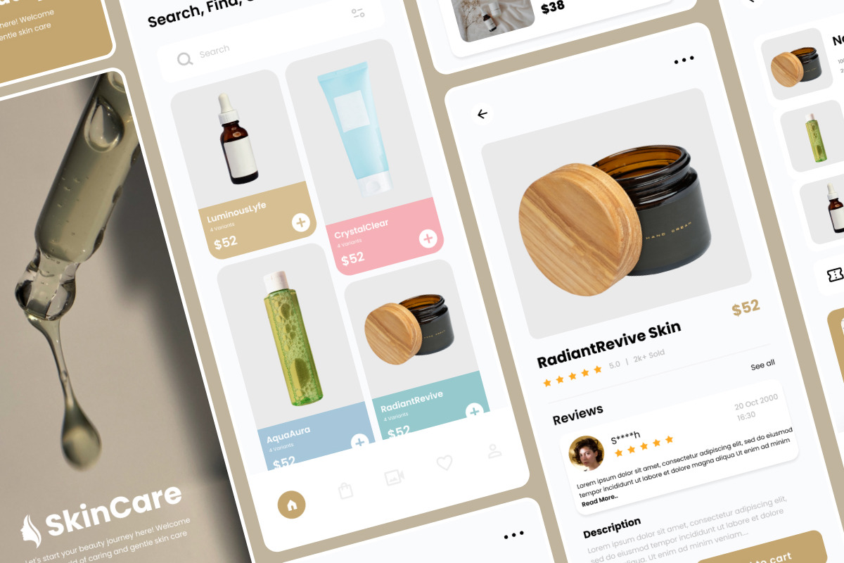 Glow - Skincare Mobile App, an App Template by twinstd (Photo 2 of 5)