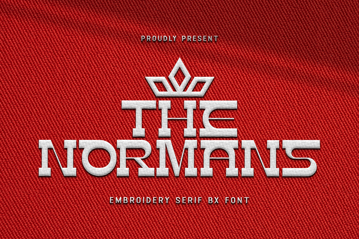 The Normans-Embroidery Serif BX Font, a Serif Font by overlaytemplates (Photo 1 of 5)