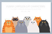 Funny cats pattern, an Animal Illustration by pet design shop (Thumbnail 3 of 10)