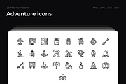 Adventure icons, an Outline Icon by Wencory (Thumbnail 1 of 2)