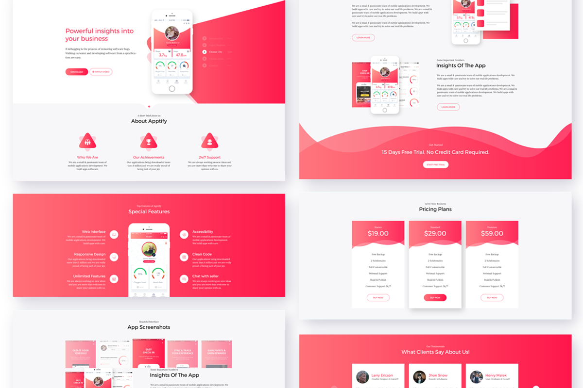 Apptify - App Landing Page with Blog, an App Template by Pentaclay (Photo 3 of 6)