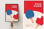 Ping pong, table tennis posters set, a Sport Illustration by Good Studio (Thumbnail 4 of 4)