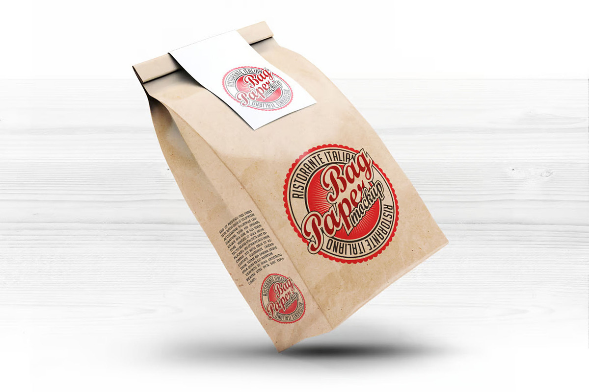 Paper Bag Mock-Up, a Packaging Mockup by DesignRushMarket (Photo 3 of 8)