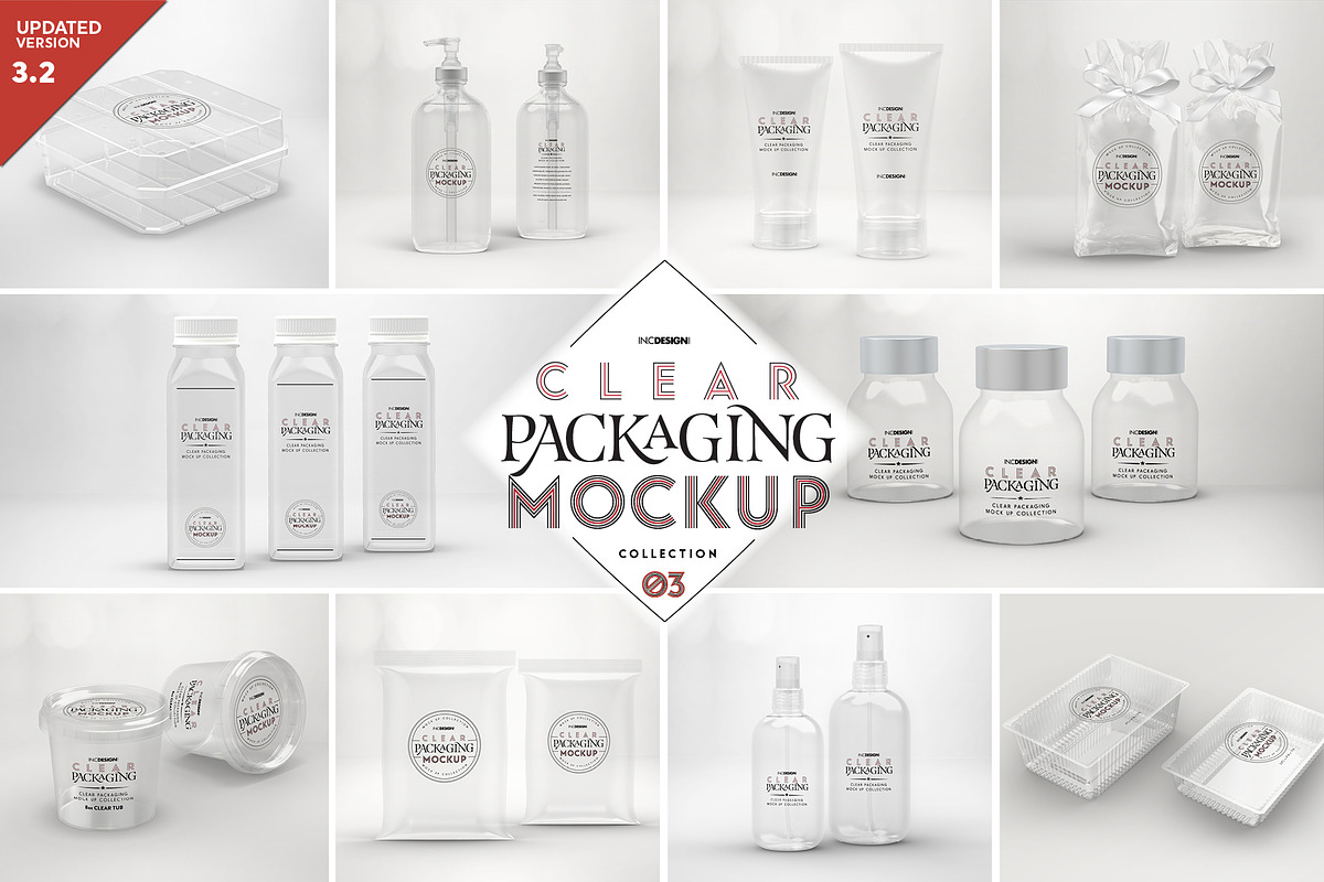03 Clear Container Packaging Mockups, a Packaging Mockup by INCDesign (Photo 1 of 26)