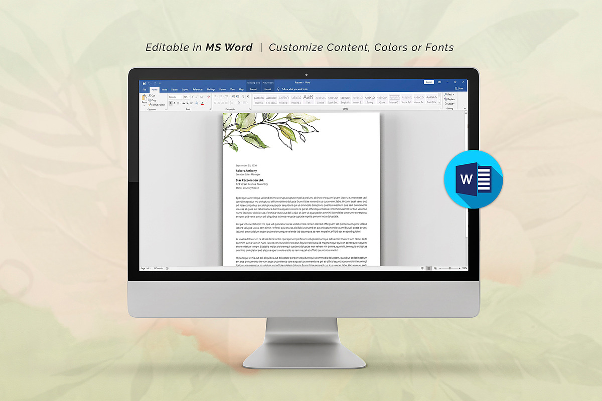 Letterhead Template, a Stationery Template by DesignDevisers (Photo 9 of 10)